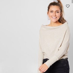 Buckle exclusive off the shoulder top